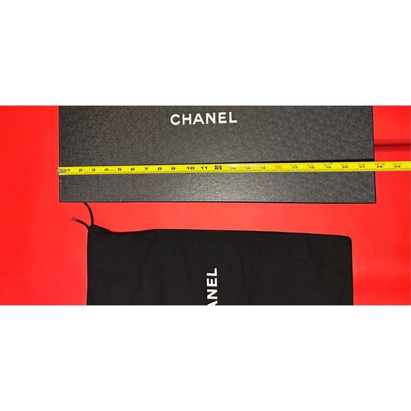 Chanel Empty Tall Boot Box Dust And Cover Bags 22 x 11 3/4 x 4 1/2 Made Italy - Picture 2 of 16